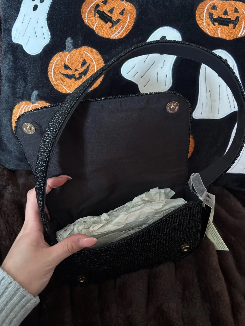 NWT Viral Dog Halloween Mini Beaded Shoulder Bag From India To You